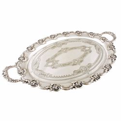 OVAL SILVER PLATED TRAY