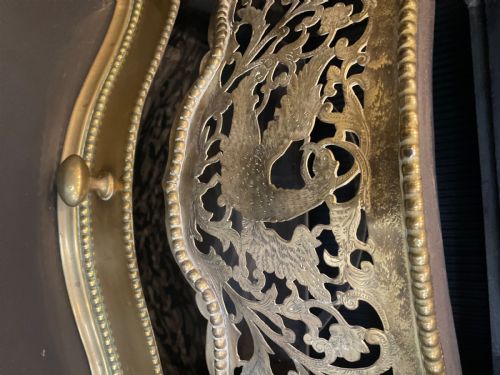 VICTORIAN CAST IRON BRASS FIRE BASKET - ADDITIONAL PHOTO 2