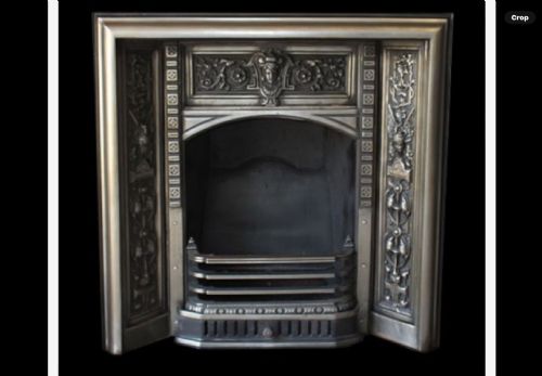 VICTORIAN CAST IRON FIREPLACE GRATE - ADDITIONAL PHOTO 2