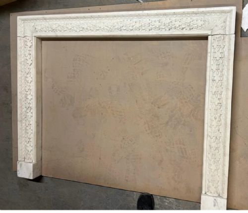 REGENCY WHITE MARBLE FIREPLACE SURROUND - ADDITIONAL PHOTO 6