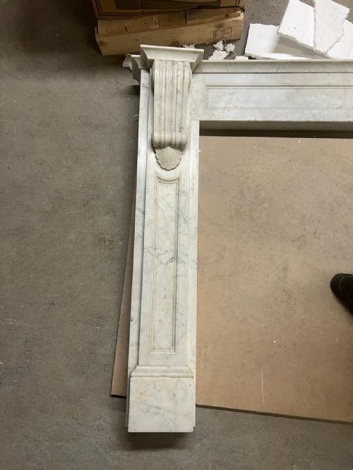 REGENCY CARRARA MARBLE CORBEL FIREPLACE SURROUND - ADDITIONAL PHOTO 2