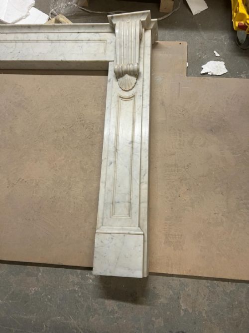 REGENCY CARRARA MARBLE CORBEL FIREPLACE SURROUND - ADDITIONAL PHOTO 3