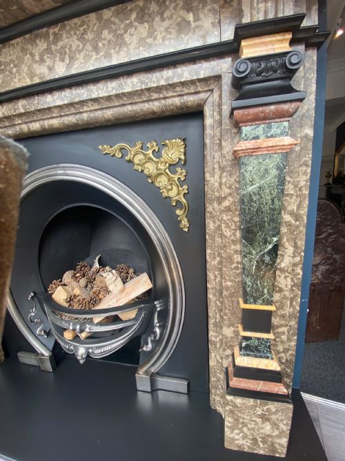 VICTORIAN MARBLE FIRE SURROUND - ADDITIONAL PHOTO 2