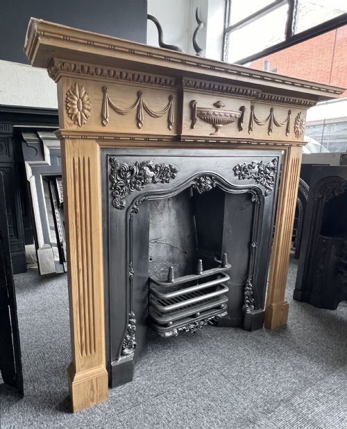 ANTIQUE PINE AND GESSO SURROUND - ADDITIONAL PHOTO 1