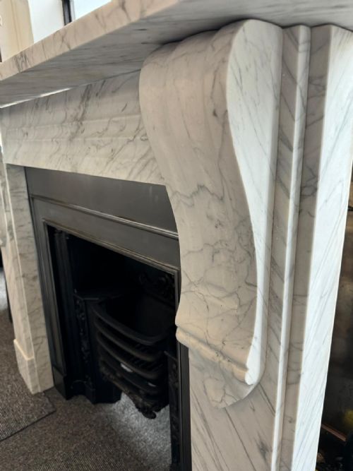 VICTORIAN CORBEL CARRARA MARBLE SURROUND - ADDITIONAL PHOTO 4