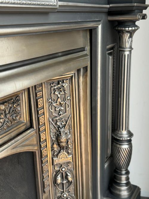 LARGE VICTORIAN COLUMNED FIREPLACE SURROUND - ADDITIONAL PHOTO 3