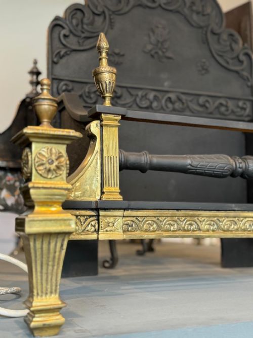 GEORGIAN BRASS FIRE BASKET - ADDITIONAL PHOTO 3