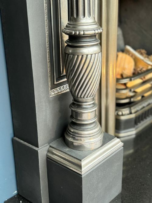 LARGE VICTORIAN COLUMNED FIREPLACE SURROUND - ADDITIONAL PHOTO 5