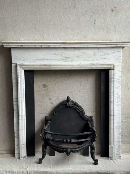 early victorian carrara marble surround - CATEGORY: ANTIQUE FIREPLACES - DATED VICTORIAN