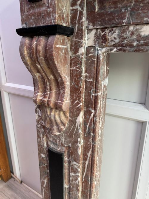 ROUGE ROYALE MARBLE FIRE SURROUND - ADDITIONAL PHOTO 3