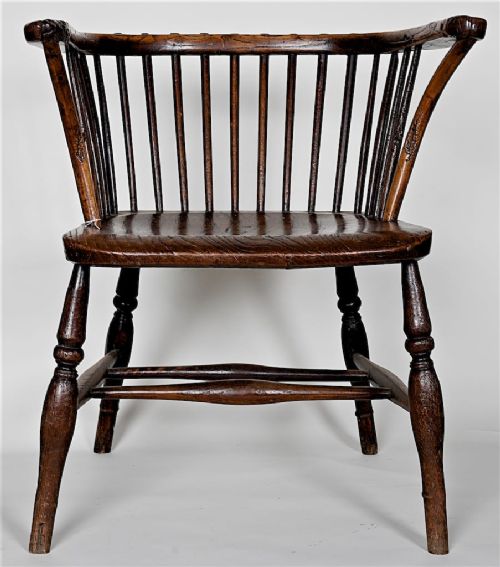 A Georgian country spindle back chair. 
