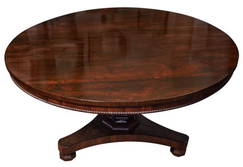 A Regency rosewood tilt top breakfast table. Circa 1830. 