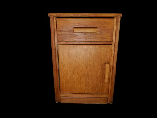 OAK BEDSIDE CABINET ATTRIBUTED HEALS