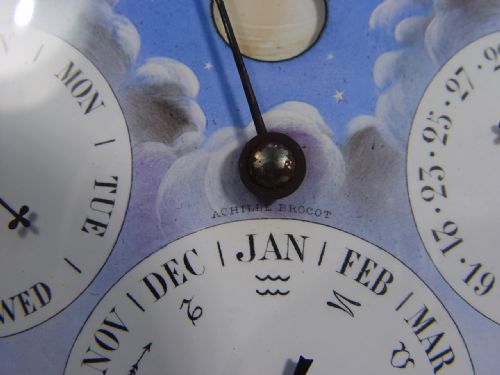A 19TH CENTURY FRENCH PERPETUAL CALENDAREQUATION OF TIME SLATE CLOCK BY BROCOT - ADDITIONAL PHOTO 3