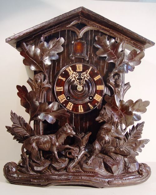 A VERY FINE QUALITY BLACK FOREST 8DAY TWIN FUSEE TABLE STANDING CUCKOO CLOCK BY BEHA