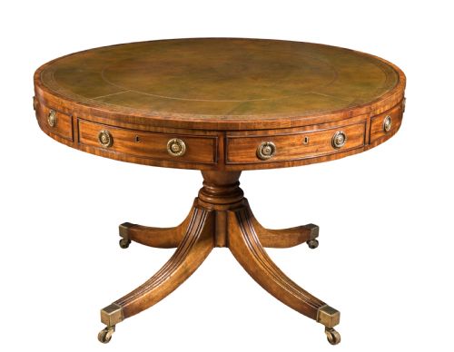 regency mahogany drum table circa 1810 - CATEGORY: ANTIQUE TABLES - DATED REGENCY