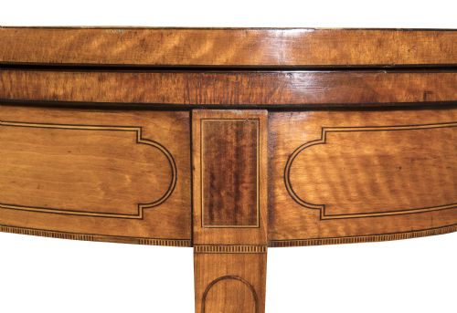 GEORGE III SATINWOOD DSHAPED CARD TABLE CIRCA 1790 - ADDITIONAL PHOTO 3