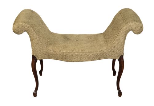 fine mahogany hepplewhite window seat circa 1780 - CATEGORY: ANTIQUE STOOLS - DATED 18TH CENTURY