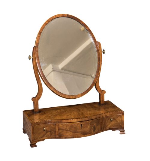 george iii mahogany serpentine dressing table mirror circa 1790 - CATEGORY: ANTIQUE MIRRORS - DATED 18TH CENTURY
