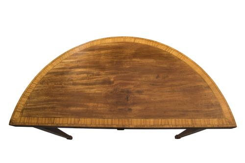 GEORGE III MAHOGANY DEMILUNE CARD TABLE CIRCA 1790 - ADDITIONAL PHOTO 2