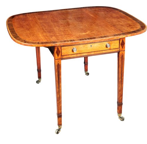 FINE GEORGE III SATINWOOD PEMBROKE TABLE CIRCA 1790 - ADDITIONAL PHOTO 1