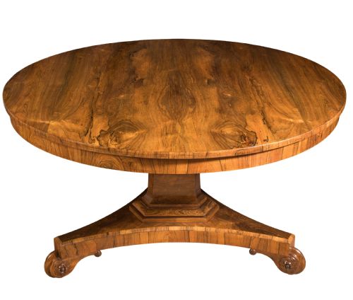 good regency rosewood round table circa 1820 - CATEGORY: ANTIQUE TABLES - DATED REGENCY