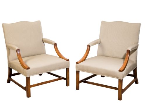 pair of george iii gainsborough chairs circa 1770 - CATEGORY: ANTIQUE CHAIRS - DATED 18TH CENTURY