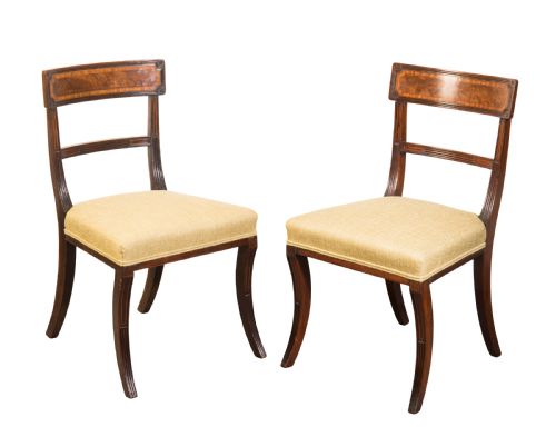 pair of regency mahogany dining chairs circa 1820 - CATEGORY: ANTIQUE CHAIRS - DATED REGENCY