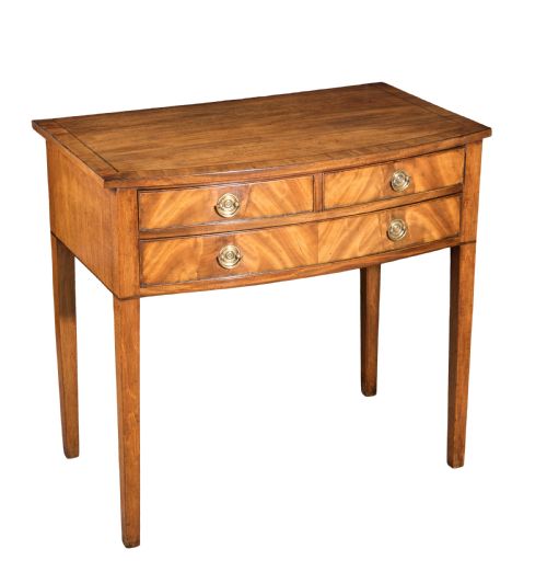 george iii mahogany bow front side table circa 1790 - CATEGORY: ANTIQUE TABLES - DATED 18TH CENTURY