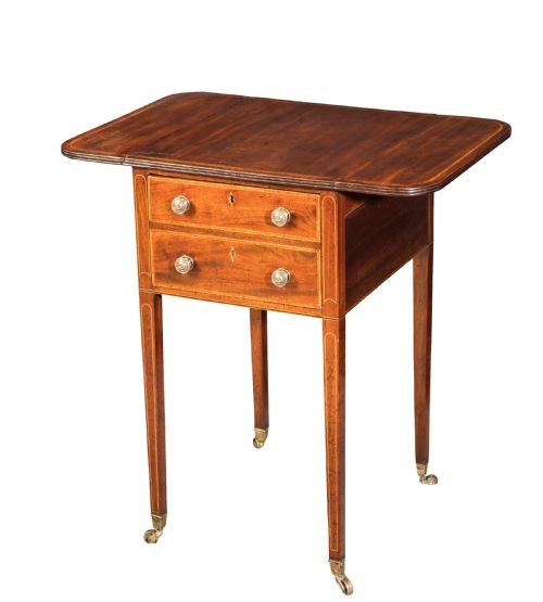 GEORGE III MAHOGANY PEMBROKEWORK TABLE CIRCA 1810 - ADDITIONAL PHOTO 1