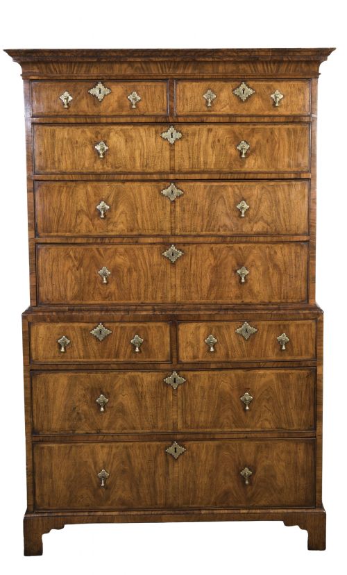 george ii walnut tall boy circa 1730 - CATEGORY: ANTIQUE CHEST OF DRAWERS - DATED 18TH CENTURY