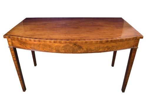 fine george iii mahogany bow front side table circa 1780 - CATEGORY: ANTIQUE TABLES - DATED 18TH CENTURY