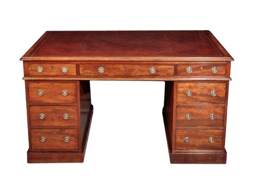 19th century mahogany partners desk circa 1860 - CATEGORY: ANTIQUE DESKS - DATED 1860