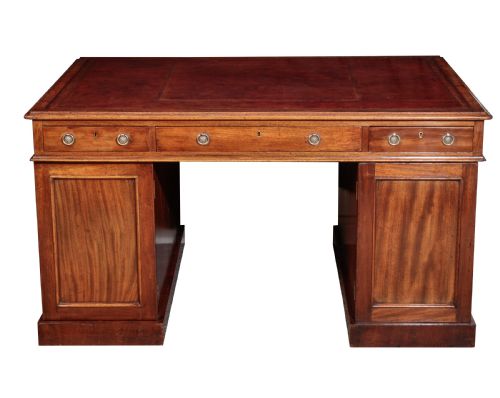 19TH CENTURY MAHOGANY PARTNERS DESK CIRCA 1860 - ADDITIONAL PHOTO 1