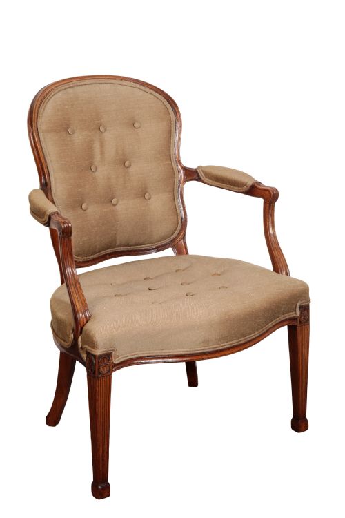 george iii mahogany hepplewhite open armchair circa 1780 - CATEGORY: ANTIQUE CHAIRS - DATED 18TH CENTURY