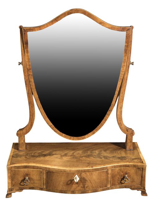 george iii mahogany serpentine dressing table mirror circa 1790 - CATEGORY: ANTIQUE MIRRORS - DATED 18TH CENTURY