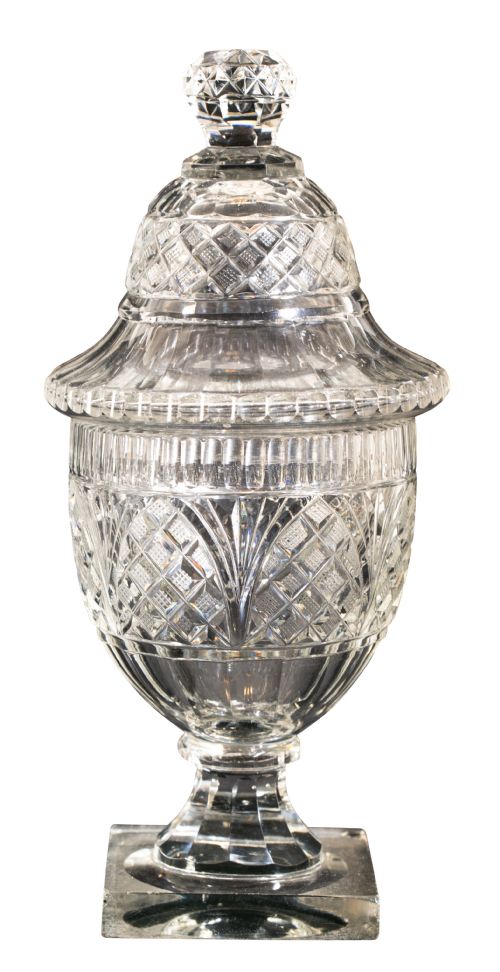 a 19th century sweetmeat jar and cover circa 1850 - CATEGORY: ANTIQUE GLASS - DATED 1850