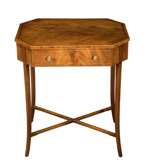 GEORGE III OCTAGONAL MAHOGANY WORK TABLE CIRCA 1810 - ADDITIONAL PHOTO 1