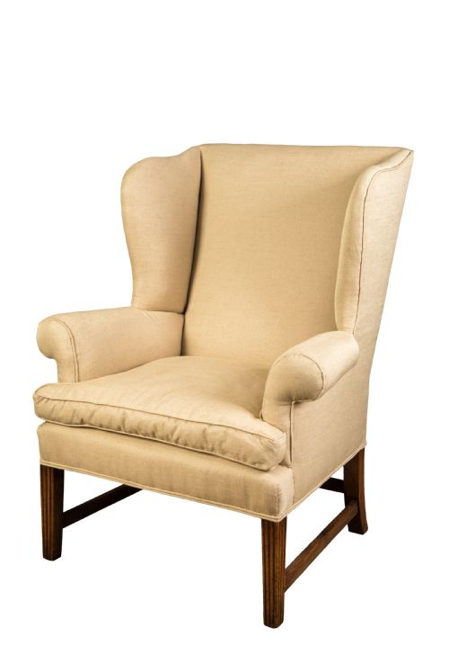 george iii mahogany wing chair circa 1770 - CATEGORY: ANTIQUE CHAIRS - DATED 18TH CENTURY