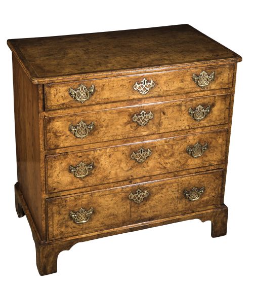 a fine small george ii burr elm chest circa 1750 - CATEGORY: ANTIQUE CHEST OF DRAWERS - DATED 1750