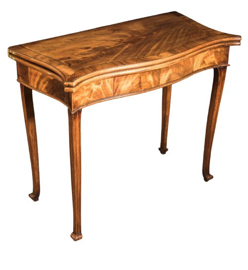 a wellfigured george iii mahogany serpentine tea table circa 1770 - CATEGORY: ANTIQUE TABLES - DATED 18TH CENTURY