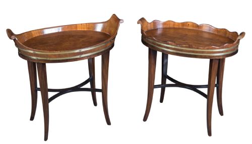 a near pair of small 19th century mahogany trays circa 1810 - CATEGORY: ANTIQUE MISCELLANEOUS - DATED 19TH CENTURY