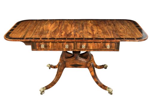 fine regency rosewood sofa table - CATEGORY: ANTIQUE TABLES - DATED REGENCY