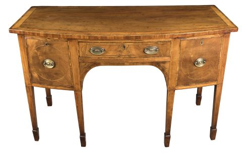george iii mahogany bow front sideboard - CATEGORY: ANTIQUE SIDEBOARDS - DATED GEORGIAN