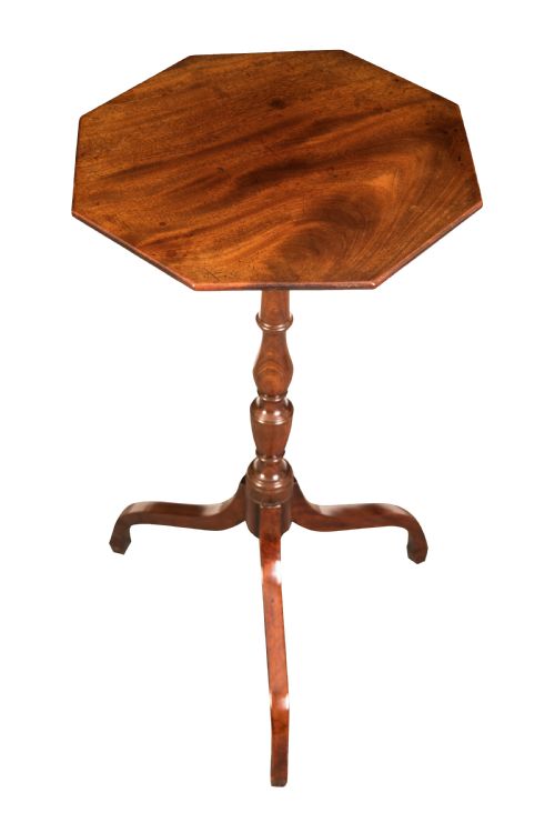 small george iii mahogany octagonal tripod table circa 1800 - CATEGORY: ANTIQUE TABLES - DATED 1800