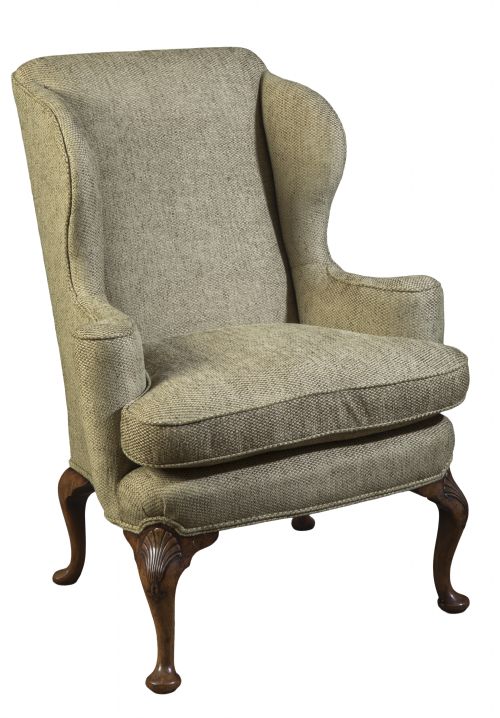 late 19th century walnut wing chair circa 1890 - CATEGORY: ANTIQUE CHAIRS - DATED 1890