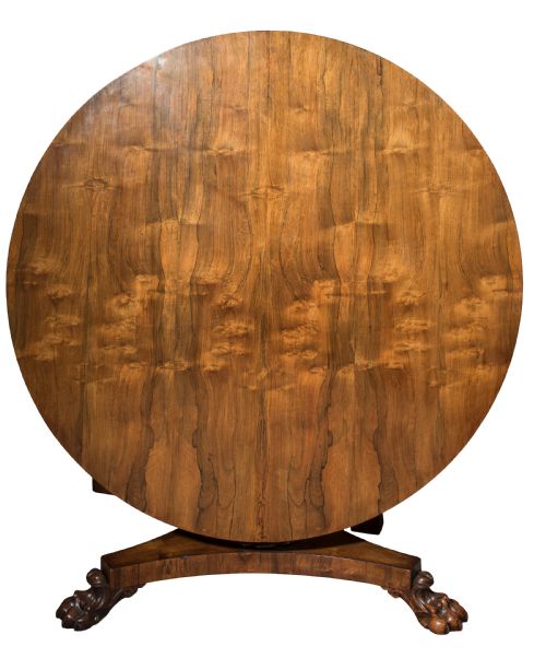 REGENCY ROSEWOOD ROUND CENTRE TABLE ON PEDESTAL CIRCA 1820 - ADDITIONAL PHOTO 1
