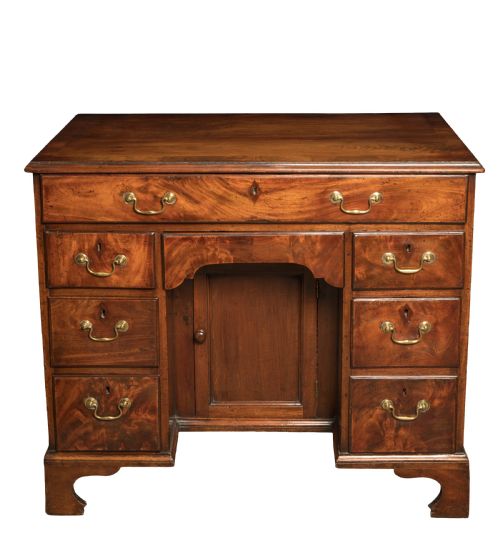 george ii mahogany knee hole desk circa 1740 - CATEGORY: ANTIQUE DESKS - DATED 18TH CENTURY