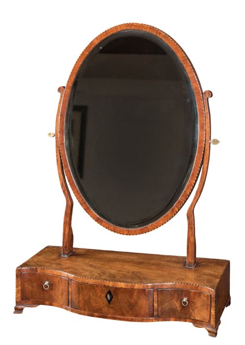 george iii mahogany serpentine dressing table mirror circa 1790 - CATEGORY: ANTIQUE MIRRORS - DATED 18TH CENTURY