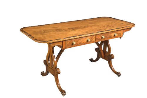 regency mahogany library table circa 1815 - CATEGORY: ANTIQUE TABLES - DATED 19TH CENTURY